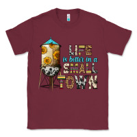 Burgundy life is better in a small town Classic Tee - Zillion Design Studio