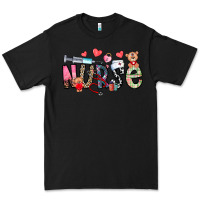 Black Nurse Valentines Day Premium Tee - CowhideDigitalArt