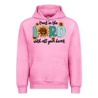 Fuchsia Pink trust in the lord with all your heart Urban Hoodie - MaliasSmallBusiness