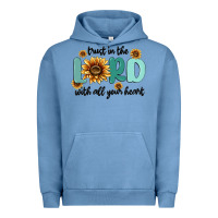 Pigment Pebble Blue trust in the lord with all your heart Urban Hoodie - MaliasSmallBusiness