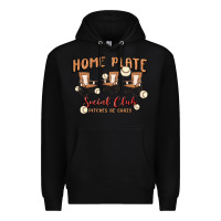Black glitter baseball Premium Hoodie - MaliasSmallBusiness