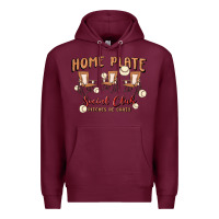 Burgundy glitter baseball Premium Hoodie - MaliasSmallBusiness
