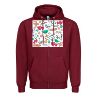 Burgundy nurse Zipper Hoodie - Zillion Design Studio