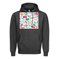 Charcoal Heather nurse Zipper Hoodie - Zillion Design Studio
