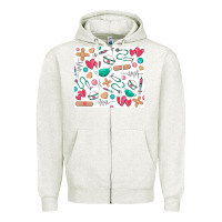 Oatmeal Heather nurse Zipper Hoodie - Zillion Design Studio