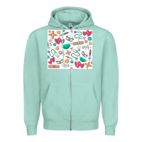 Seafoam nurse Zipper Hoodie - Zillion Design Studio