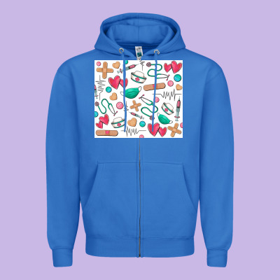 Nurse Zipper Hoodie Designed By Zillion Design Studio