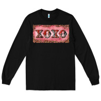 Black Xoxo cowhide and leopard Long Sleeve Tee - RanaPortraitStore