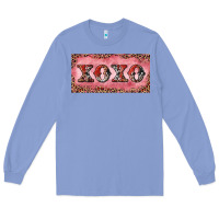 Colony Blue Xoxo cowhide and leopard Long Sleeve Tee - RanaPortraitStore