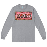 Heather Grey Xoxo cowhide and leopard Long Sleeve Tee - RanaPortraitStore