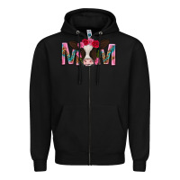 Black mom with cow mothers day Zipper Hoodie - texasbilliewilder
