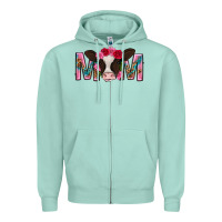 Seafoam mom with cow mothers day Zipper Hoodie - texasbilliewilder