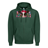 Sports Green mom with cow mothers day Zipper Hoodie - texasbilliewilder
