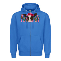 True Royal mom with cow mothers day Zipper Hoodie - texasbilliewilder