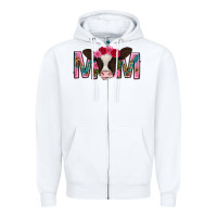 White mom with cow mothers day Zipper Hoodie - texasbilliewilder
