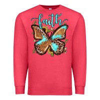 Cardinal faith leopard butterfly Premium Sweatshirt - JahusDesignShop