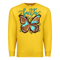 Lemon faith leopard butterfly Premium Sweatshirt - JahusDesignShop