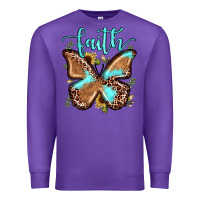 Purple faith leopard butterfly Premium Sweatshirt - JahusDesignShop