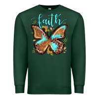 Sports Green faith leopard butterfly Premium Sweatshirt - JahusDesignShop