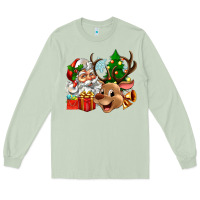 Matcha santa and reindeer Long Sleeve Tee - Zillion Design Studio