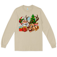Mushroom santa and reindeer Long Sleeve Tee - Zillion Design Studio