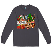 Smoke santa and reindeer Long Sleeve Tee - Zillion Design Studio