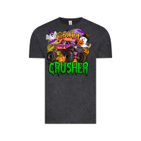 Vintage Black spooky crusher monster truck Vintage Tee - BarkalooDesign