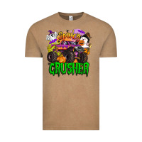 Vintage Coffee spooky crusher monster truck Vintage Tee - BarkalooDesign