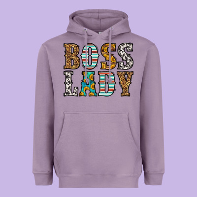 Western Boss Lady Heavyweight Hoodie Designed By Hra Design Shop