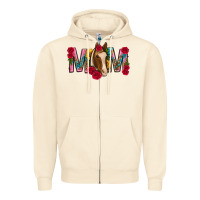 Sandshell mom with horse mothers day Zipper Hoodie - texasbilliewilder
