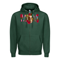 Sports Green mom with horse mothers day Zipper Hoodie - texasbilliewilder