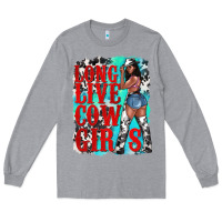 Heather Grey long live cowgirls Long Sleeve Tee - texasbilliewilder