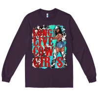 Plum long live cowgirls Long Sleeve Tee - texasbilliewilder