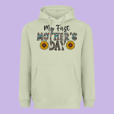 My First Mother's Day Heavyweight Hoodie Designed By Cowhidedigitalart