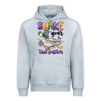 Heather Grey shake your tail feather mardi gras Urban Hoodie - MaliasSmallBusiness