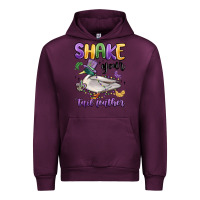 Mauve Wine shake your tail feather mardi gras Urban Hoodie - MaliasSmallBusiness