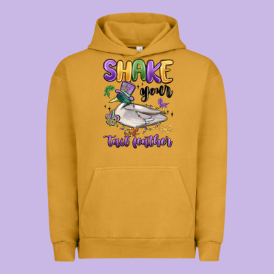 Shake Your Tail Feather Mardi Gras Urban Hoodie Designed By Maliassmallbusiness