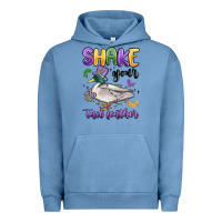 Pigment Pebble Blue shake your tail feather mardi gras Urban Hoodie - MaliasSmallBusiness