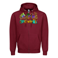Burgundy camping crew Zipper Hoodie - Zillion Design Studio