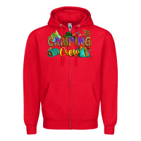 Red camping crew Zipper Hoodie - Zillion Design Studio