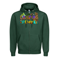 Sports Green camping crew Zipper Hoodie - Zillion Design Studio
