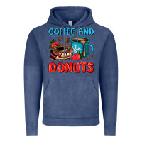 Vintage Denim coffee and donuts Vintage Hoodie - AdoDesignShop