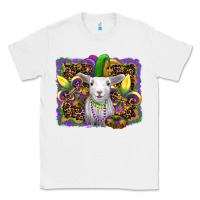 White mardi gras baby sheep king cake fleur de lis Classic Tee - RanaPortraitStore
