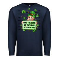 Navy may the luck of the irish be with you Premium Sweatshirt - Artiststas
