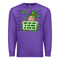 Purple may the luck of the irish be with you Premium Sweatshirt - Artiststas