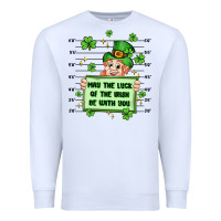 White may the luck of the irish be with you Premium Sweatshirt - Artiststas