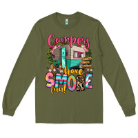Army Green campers have smore fun Long Sleeve Tee - RanaPortraitStore