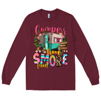 Burgundy campers have smore fun Long Sleeve Tee - RanaPortraitStore