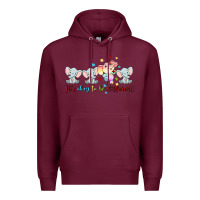 Burgundy it's okay to be different Premium Hoodie - MaliasSmallBusiness