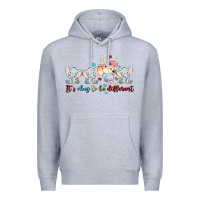 Heather Grey it's okay to be different Premium Hoodie - MaliasSmallBusiness